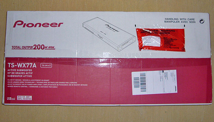 Die Verpackung, in der das Teil verschickt wurde